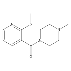 1-Methyl-4-[2-(methylsulfanyl)pyridine-3-carbonyl]piperazine Structure