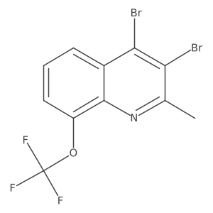 3,4-Dibromo-2-methyl-8-(trifluoromethoxy)quinoline结构式