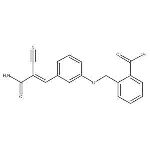 2-[[3-[(Z)-3-amino-2-cyano-3-oxoprop-1-enyl]phenoxy]methyl]benzoic acid Structure