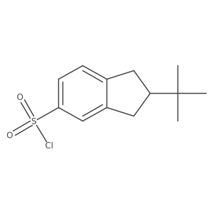 1H-Indene-5-sulfonyl chloride, 2-(1,1-dimethylethyl)-2,3-dihydro- Structure