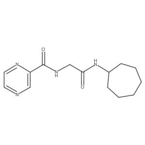 N-[2-(cycloheptylamino)-2-oxoethyl]-2-pyrazinecarboxamide结构式