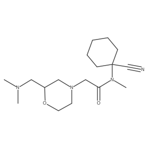 N-(1-cyanocyclohexyl)-2-{2-[(dimethylamino)methyl]morpholin-4-yl}-N-methylacetamide Structure