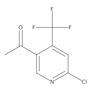 1-(6-Chloro-4-(trifluoromethyl)pyridin-3-yl)ethanone Structure