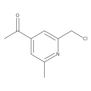 1-[2-(Chloromethyl)-6-methylpyridin-4-YL]ethanone结构式