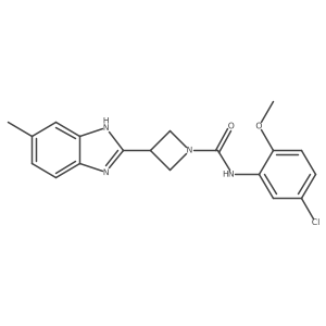 N-(5-chloro-2-methoxyphenyl)-3-(5-methyl-1H-benzo[d]imidazol-2-yl)azetidine-1-carboxamide结构式