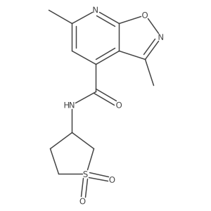 N-(1,1-dioxidotetrahydrothiophen-3-yl)-3,6-dimethyl[1,2]oxazolo[5,4-b]pyridine-4-carboxamide Structure