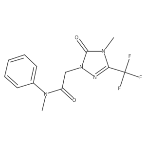 N-methyl-2-(4-methyl-5-oxo-3-(trifluoromethyl)-4,5-dihydro-1H-1,2,4-triazol-1-yl)-N-phenylacetamide Structure