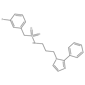 1-(3-fluorophenyl)-N-(3-(2-phenyl-1H-imidazol-1-yl)propyl)methanesulfonamide结构式