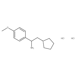 1-(4-Methoxyphenyl)-2-(pyrrolidin-1-yl)ethan-1-amine dihydrochloride结构式