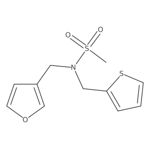 N-(furan-3-ylmethyl)-N-(thiophen-2-ylmethyl)methanesulfonamide Structure