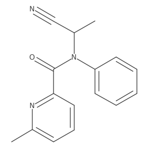 N-(1-Cyanoethyl)-6-methyl-N-phenylpyridine-2-carboxamide结构式