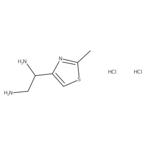 1-(2-Methyl-1,3-thiazol-4-yl)ethane-1,2-diamine dihydrochloride结构式