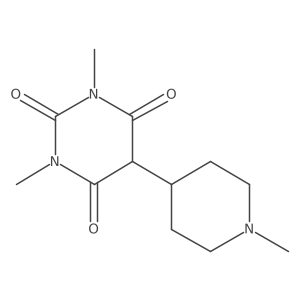 1,3-Dimethyl-5-(1-methylpiperidin-4-yl)pyrimidine-2,4,6(1H,3H,5H)-trione Structure