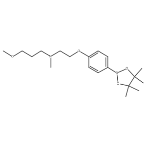 (3-Methoxypropyl)(methyl){2-[4-(tetramethyl-1,3,2-dioxaborolan-2-yl)phenoxy]ethyl}amine结构式