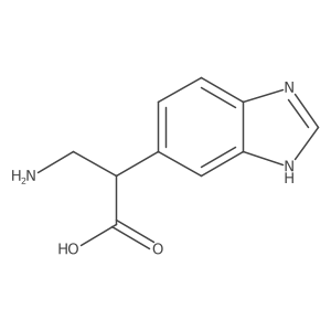 3-amino-2-(1H-1,3-benzodiazol-5-yl)propanoic acid Structure