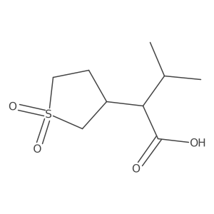 2-(1,1-Dioxidotetrahydrothiophen-3-yl)-3-methylbutanoic acid结构式
