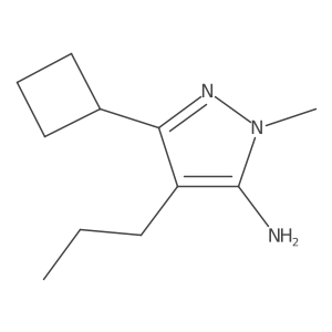 3-cyclobutyl-1-methyl-4-propyl-1H-pyrazol-5-amine结构式