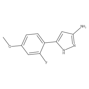 5-(2-fluoro-4-methoxyphenyl)-1H-pyrazol-3-amine结构式
