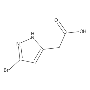 2-(5-Bromo-1H-pyrazol-3-yl)acetic acid结构式