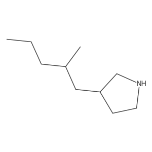 3-(2-Methylpentyl)pyrrolidine结构式