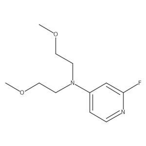 2-fluoro-N,N-bis(2-methoxyethyl)pyridin-4-amine结构式