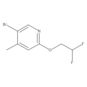 5-Bromo-2-(2,2-difluoroethoxy)-4-methylpyridine结构式