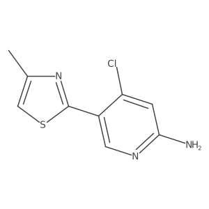 4-Chloro-5-(4-methylthiazol-2-yl)pyridin-2-amine结构式