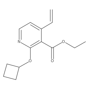 Ethyl 2-cyclobutyloxy-4-ethenylpyridine-3-carboxylate Structure