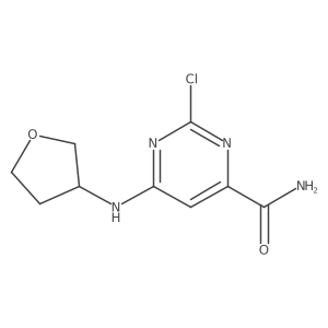 2-Chloro-6-(tetrahydrofuran-3-ylamino)pyrimidine-4-carboxamide Structure