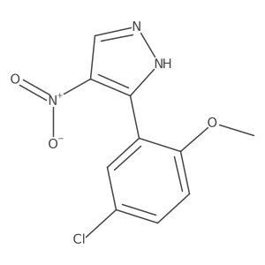 3-(5-Chloro-2-methoxyphenyl)-4-nitro-1H-pyrazole结构式