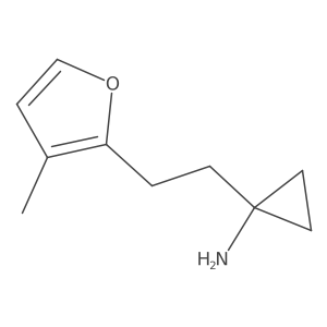 1-[2-(3-Methylfuran-2-yl)ethyl]cyclopropan-1-amine Structure