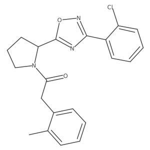 3-(2-Chlorophenyl)-5-{1-[(2-methylphenyl)acetyl]pyrrolidin-2-yl}-1,2,4-oxadiazole Structure