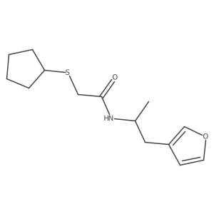 2-(cyclopentylthio)-N-(1-(furan-3-yl)propan-2-yl)acetamide Structure