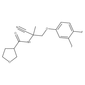 N-[1-cyano-2-(3,4-difluorophenoxy)-1-methylethyl]oxolane-3-carboxamide Structure