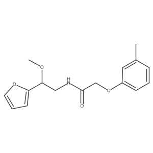 N-(2-(furan-2-yl)-2-methoxyethyl)-2-(m-tolyloxy)acetamide结构式