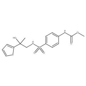 methyl (4-(N-(2-hydroxy-2-(thiophen-2-yl)propyl)sulfamoyl)phenyl)carbamate Structure