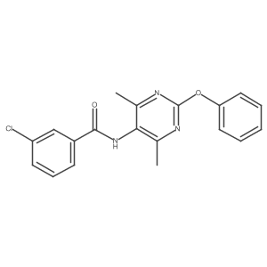3-chloro-N-(4,6-dimethyl-2-phenoxypyrimidin-5-yl)benzamide结构式