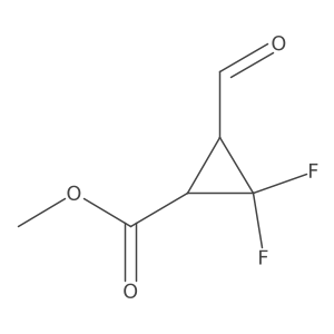 Methyl 2,2-difluoro-3-formylcyclopropane-1-carboxylate结构式