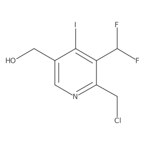 2-(Chloromethyl)-3-(difluoromethyl)-4-iodopyridine-5-methanol结构式