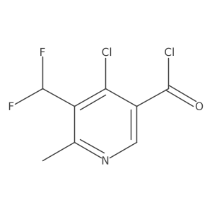 4-Chloro-5-(difluoromethyl)-6-methylnicotinoyl chloride结构式