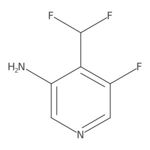 4-(Difluoromethyl)-5-fluoropyridin-3-amine结构式