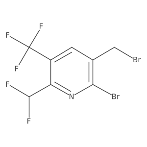 2-Bromo-3-(bromomethyl)-6-(difluoromethyl)-5-(trifluoromethyl)pyridine Structure