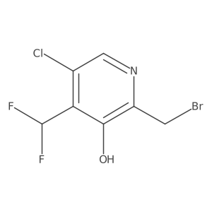 2-(Bromomethyl)-5-chloro-4-(difluoromethyl)-3-hydroxypyridine结构式