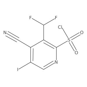 4-Cyano-3-(difluoromethyl)-5-iodopyridine-2-sulfonyl chloride Structure