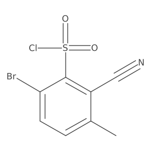 6-Bromo-2-cyano-3-methylbenzenesulfonyl chloride结构式