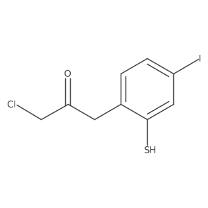 1-Chloro-3-(4-iodo-2-mercaptophenyl)propan-2-one结构式