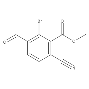 Methyl 2-bromo-6-cyano-3-formylbenzoate结构式