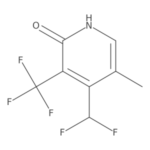 4-(Difluoromethyl)-5-methyl-3-(trifluoromethyl)pyridin-2-ol结构式