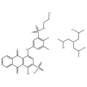 1-Amino-4-[3-(2-hydroxyethylsulfamoyl)-4,5-dimethylanilino]-9,10-dioxoanthracene-2-sulfonic acid;1-[bis(2-hydroxypropyl)amino]propan-2-ol Structure
