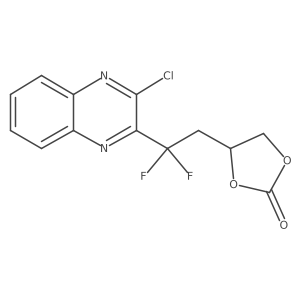 4-[2-(3-Chloro-2-quinoxalinyl)-2,2-difluoroethyl]-1,3-dioxolan-2-one Structure